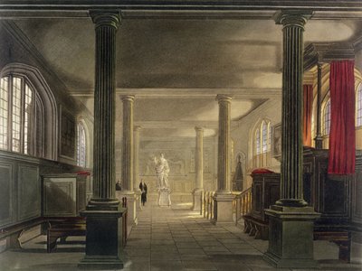 Wnętrze Szkoły Prawa, Cambridge, z „Historii Cambridge”, ryt. Joseph Constantine Stadler (fl.1780-1812), wyd. R. Ackermann, 1815 (akwatinta kolorowa) autorstwa Frederick Mackenzie