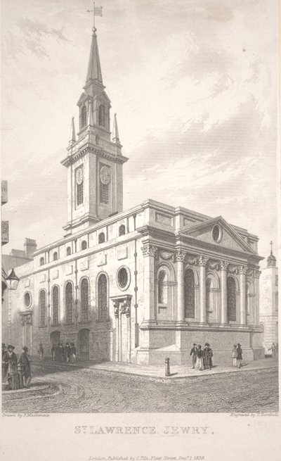 St. Lawrence Jewry, rycina T. Turnbulla autorstwa Frederick Mackenzie