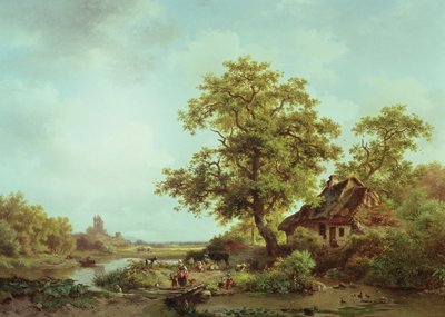Zalesiony krajobraz autorstwa Frederick Marianus Kruseman