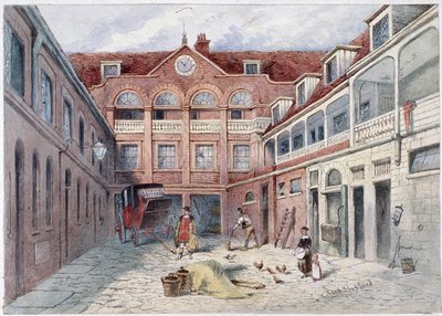 The Blue Boar Inn, Holborn, Londyn, ok. 1840 r. autorstwa Frederick Napoleon Shepherd