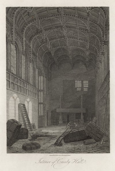 Wnętrze Crosby Hall autorstwa Frederick Nash