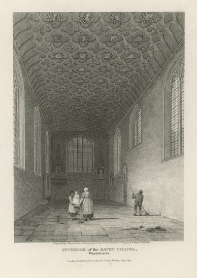 Wnętrze Kaplicy Savoy autorstwa Frederick Nash