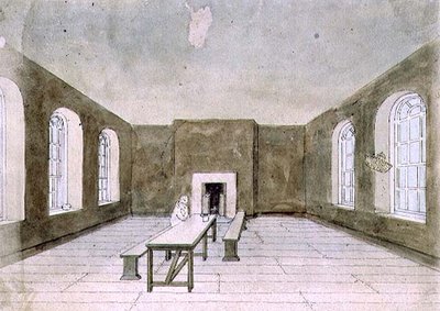Pokój skazańców, więzienie Newgate (akwarela) autorstwa Frederick Nash