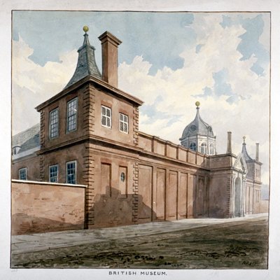 Widok Muzeum Brytyjskiego, Bloomsbury, Londyn, c1807 autorstwa Frederick Nash