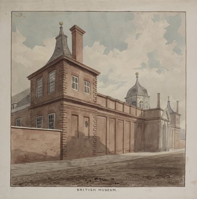 Widok na Muzeum Brytyjskie, Holborn, ok. 1807 autorstwa Frederick Nash