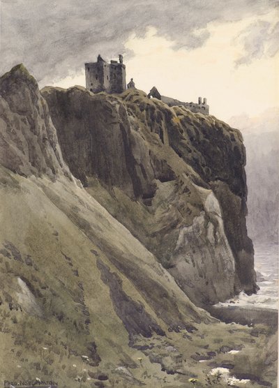 Stary Zamek, Dunottar (akwarela) autorstwa Frederick Noel Paton