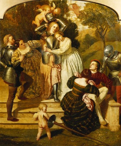 Rozbrajanie Britomart, ok. 1855 r. autorstwa Frederick Richard Pickersgill