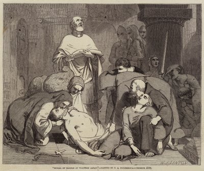 Pogrzeb Harolda w Waltham Abbey autorstwa Frederick Richard Pickersgill