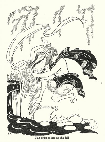 Pan chwycił ją, gdy upadała (litografia) autorstwa Frederick Richardson