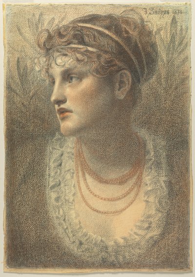 Koralowy naszyjnik, 1871. autorstwa Frederick Sandys