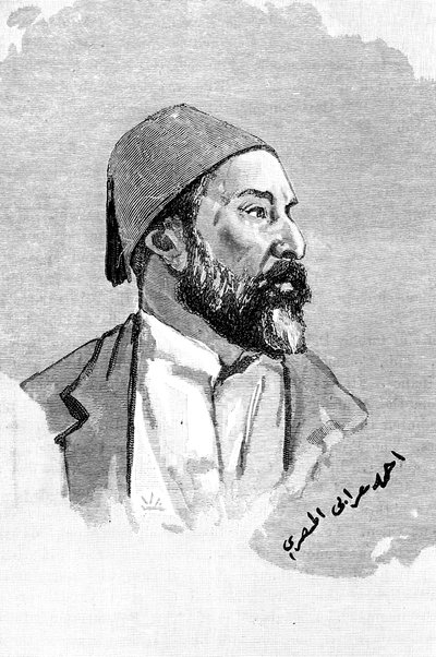 Ahmed Orabi Pasza, egipski generał i buntownik, 1900. autorstwa Frederick Villiers