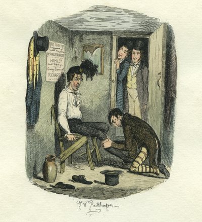 Obdzieranie Hamleta, Wielkie nadzieje, ok. 1885 (akwaforta ręcznie kolorowana) autorstwa Frederick W. Pailthorpe