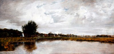 Rzeka Yare w Thorpe, niedaleko Norwich, c.1820-21 (olej na płótnie) autorstwa Frederick Waters Watts