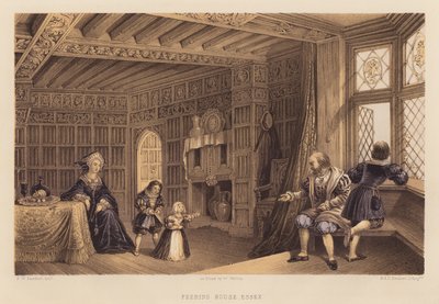 Feering House, Essex (akwatinta) autorstwa Frederick William Fairholt