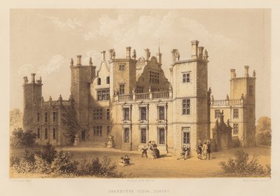 Sherborne Lodge, Dorset (akwatinta) autorstwa Frederick William Hulme