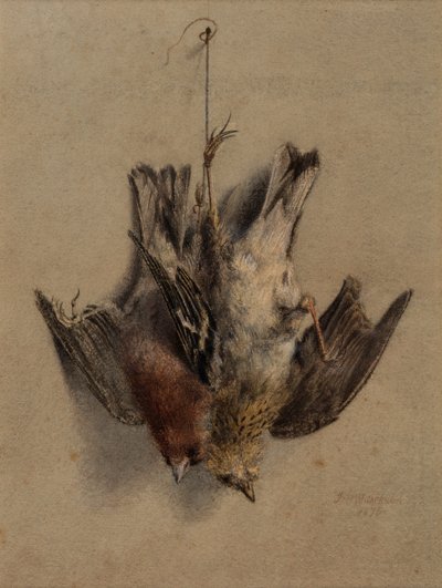 Martwa natura, skowronki autorstwa Frederick William Jackson