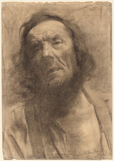 Głowa mężczyzny, 1884. autorstwa Frederick William MacMonnies