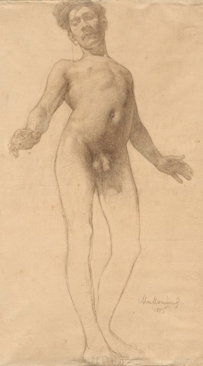 Stojący akt męski, 1885. autorstwa Frederick William MacMonnies