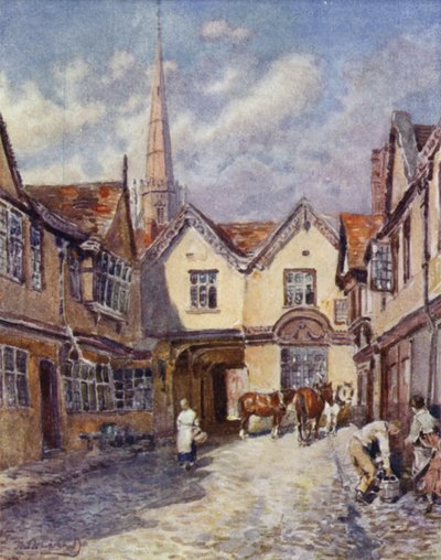 Pałacowy dziedziniec, Coventry autorstwa Frederick William Newton Whitehead