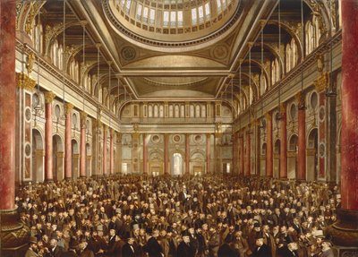 Wnętrze giełdy w Manchesterze autorstwa Frederick and Saunders H.L. (19th Century) Sargent