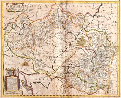 Aragonia, Hiszpania autorstwa Frederick de Wit