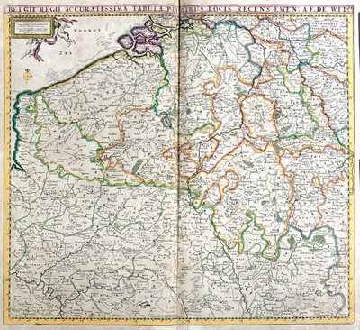 Belgia, Luksemburg, N autorstwa Frederick de Wit