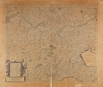 Europa Środkowo-Północna i Północne Włochy, Mapa Frederik de Wit, Amsterdam, miedzioryt autorstwa Frederick de Wit