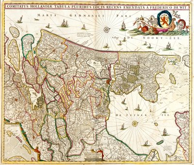 Gelderland, Utrecht, Holandia Północna, Holandia Południowa, Holandia autorstwa Frederick de Wit
