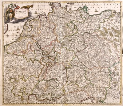 Mapa Niemiec (akwaforta autorstwa Frederick de Wit
