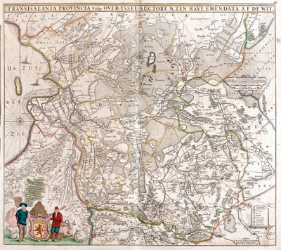 Mapa prowincji Transylwanii (Rumunia) (akwaforta autorstwa Frederick de Wit