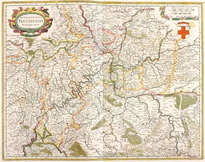 Mapa Archeveche w Treves (Niemcy) (akwaforta autorstwa Frederick de Wit