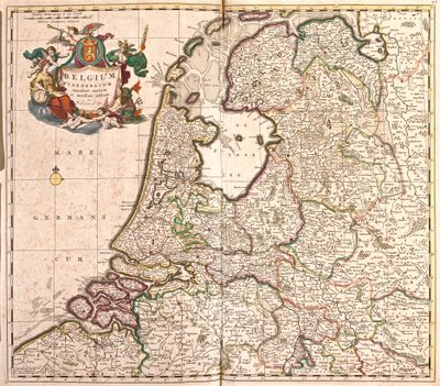 Mapa Federacji Belgijskiej (Belgia) (akwaforta autorstwa Frederick de Wit