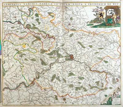 Mapa hrabiego Namur (Belgia) (akwaforta autorstwa Frederick de Wit