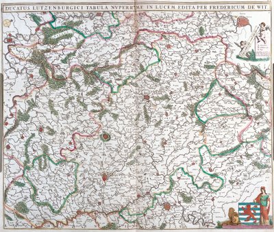 Mapa Księcia Luksemburga (akwaforta autorstwa Frederick de Wit