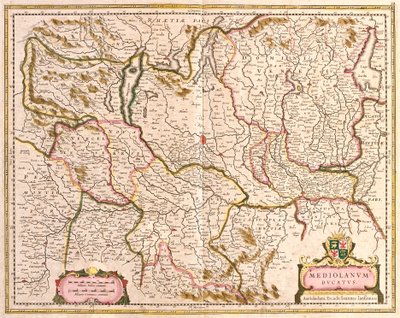 Mapa Księcia Mediolanu (Włochy) (akwaforta autorstwa Frederick de Wit