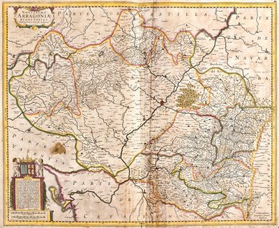 Mapa Królestwa Aragonii (Hiszpania) (akwaforta autorstwa Frederick de Wit