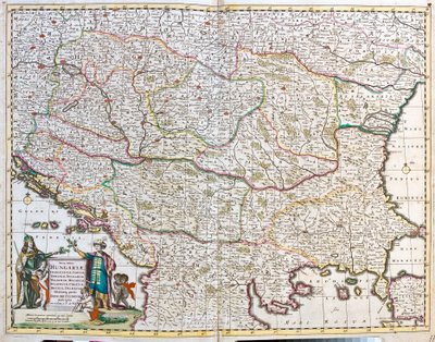 Mapa Królestwa Węgier (akwaforta autorstwa Frederick de Wit