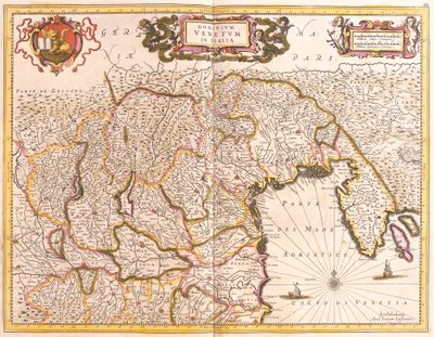 Mapa terytoriów weneckich we Włoszech (akwaforta autorstwa Frederick de Wit