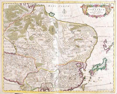 Mapa regionu Tatar (Rosja i Chiny) (akwaforta autorstwa Frederick de Wit