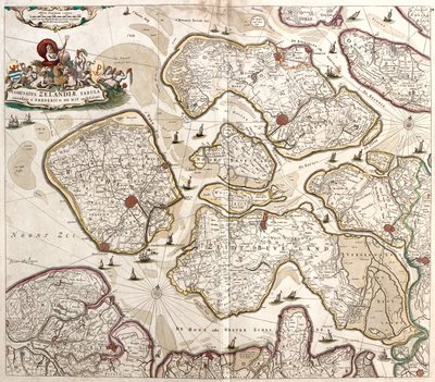 Zelandia, Holandia autorstwa Frederick de Wit