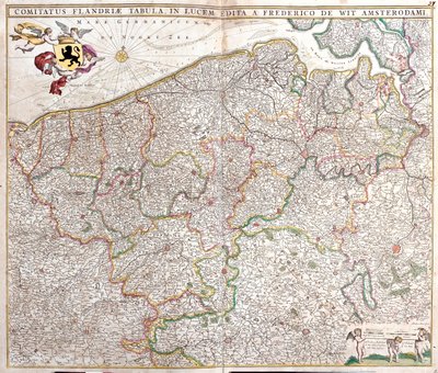 Zelandia, Nord-Pas-de-Calais, Region Flamandzki, Walonia, Bruksela, Holandia, Francja, Belgia autorstwa Frederick de Wit