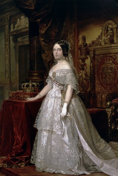 Portret Elżbiety II, królowej Hiszpanii autorstwa Frederico de Madrazo