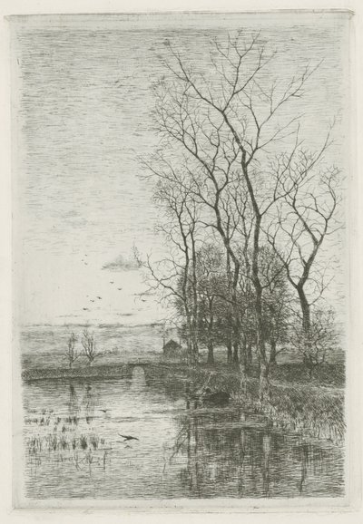 Mały most autorstwa Fredericus Jacobus van Rossum du Chattel (signed by artist)