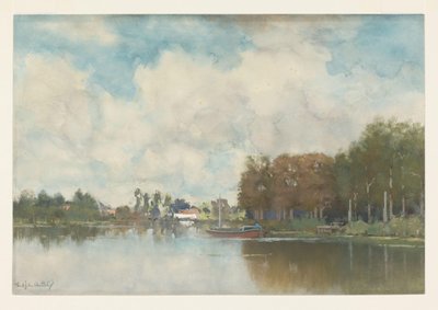 holenderski kanał autorstwa Fredericus Jacobus van Rossum du Chattel (signed by artist)