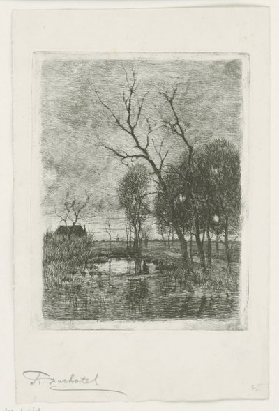 Zmierzch autorstwa Fredericus Jacobus van Rossum du Chattel (signed by artist)