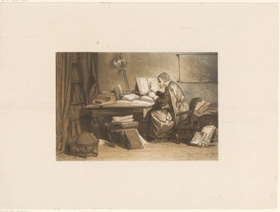 Uczony w swoim gabinecie autorstwa Frederik Hendrik Weissenbruch
