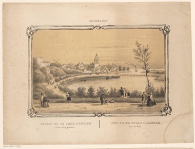 Widok na Arnhem Widok miasta Arnhem z den Berg (tytuł na obiekcie) Gelderland (tytuł serii na obiekcie) autorstwa Frederik Lodewijk Huygens