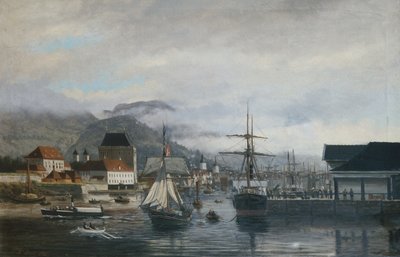 Port w Bergen, Tollboden autorstwa Frederik Sorvig