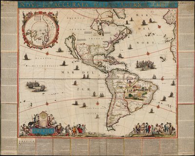 Noua et accurata totius Americae tabula autorstwa Frederik de Wit
