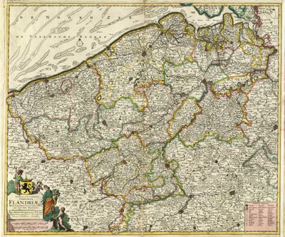 Novissima et Accuratissima Comiatus Flandriæ autorstwa Frederik de Wit